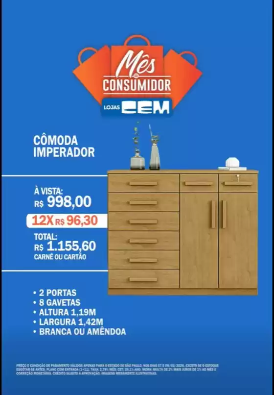 Catálogo Lojas Cem em Sinop | Mes de consumidor ! | 2026-03-09T00:00:00.000Z - 2026-03-09T00:00:00.000Z