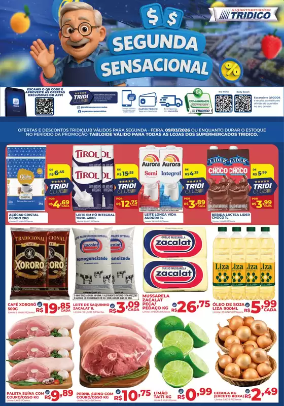 Catálogo Supermercados Tridico |  Segunda Sensacional | 2026-03-09T00:00:00.000Z - 2026-03-09T00:00:00.000Z