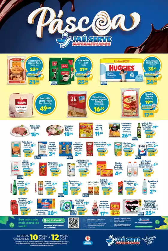 Catálogo Supermercados Jaù Serve em Xangri-lá | Páscoa | 2026-03-10T00:00:00.000Z - 2026-03-12T00:00:00.000Z