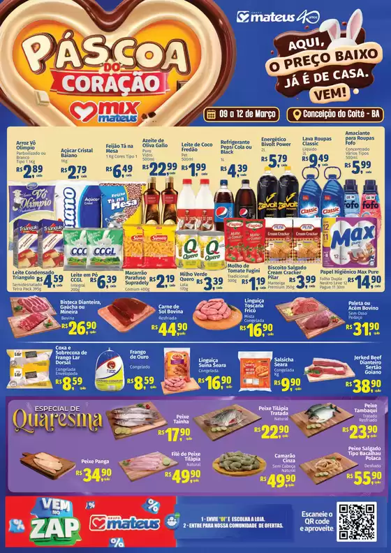 Catálogo Supermercados Mateus | Páscoa do Coração | 2026-03-10T00:00:00.000Z - 2026-03-12T00:00:00.000Z