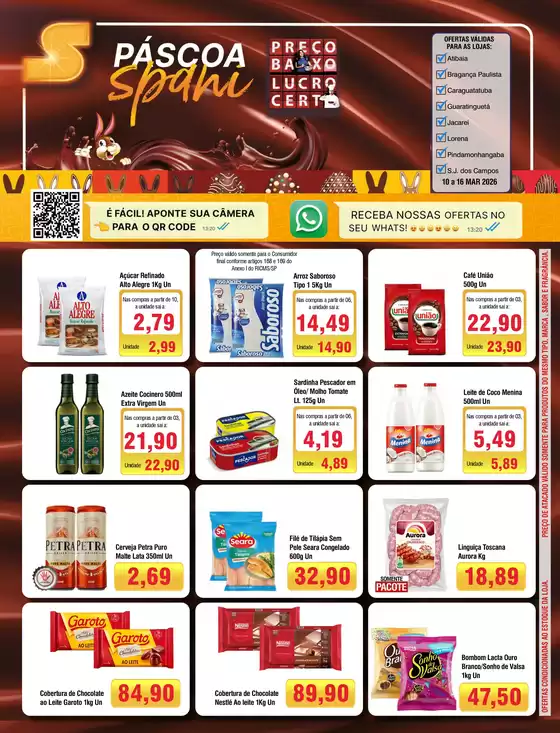 Catálogo Spani Atacadista em Rio Claro | Jornal de Ofertas Pascoa Vale 10 a 16 03 | 2026-03-10T00:00:00.000Z - 2026-03-16T00:00:00.000Z