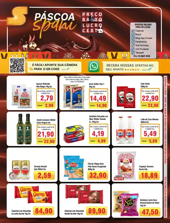 Catálogo Spani Atacadista em Rio Claro | Jornal de Ofertas Pascoa GDE SP 10 a 16 03 | 2026-03-10T00:00:00.000Z - 2026-03-16T00:00:00.000Z