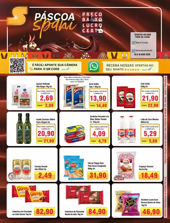Catálogo Spani Atacadista em Rio Claro | Jornal de Ofertas Pascoa Barra Funda Itaqua 10 a 16 03 | 2026-03-10T00:00:00.000Z - 2026-03-16T00:00:00.000Z