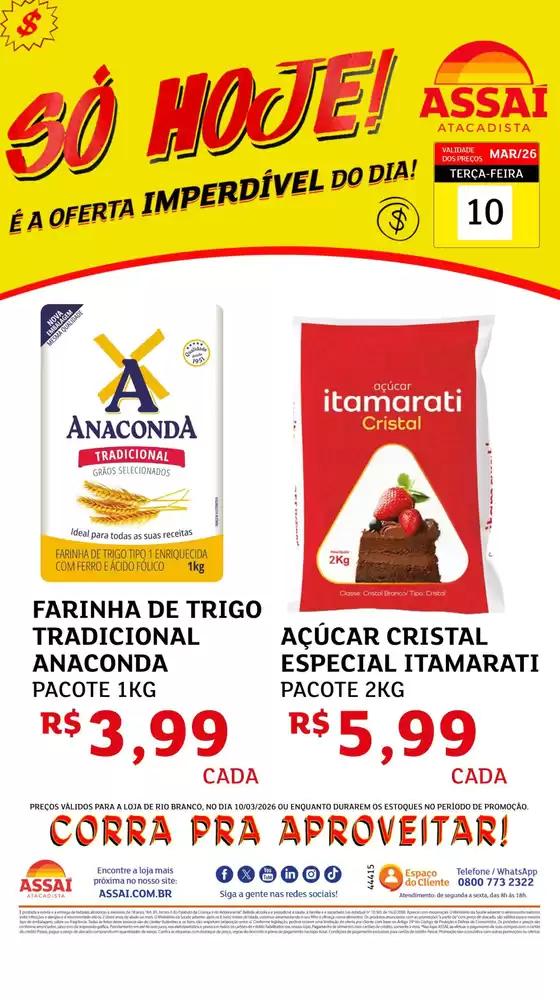 Catálogo Assaí Atacadista em Viamão | Encarte Assaí Atacadista 44415-40 | 2026-03-10T00:00:00.000Z - 2026-03-10T00:00:00.000Z