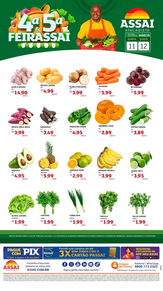 Catálogo Assaí Atacadista em Juazeiro | Encarte Assaí Atacadista 44833-693 | 2026-03-11T00:00:00.000Z - 2026-03-12T00:00:00.000Z