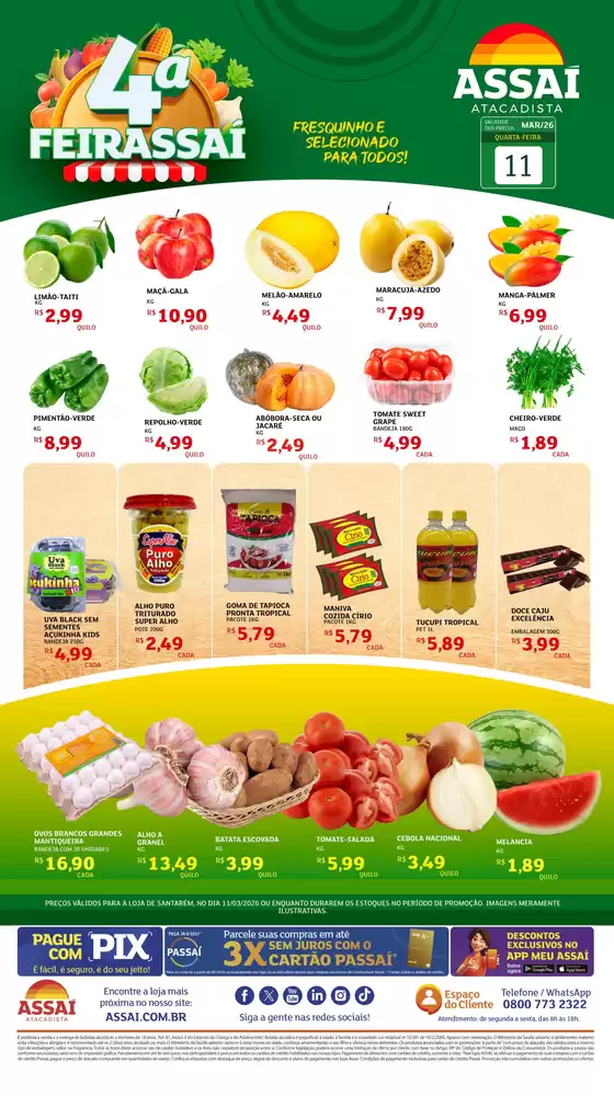 Catálogo Assaí Atacadista em Conselheiro Lafaiete | Encarte Assaí Atacadista 44845-65 | 2026-03-11T00:00:00.000Z - 2026-03-11T00:00:00.000Z
