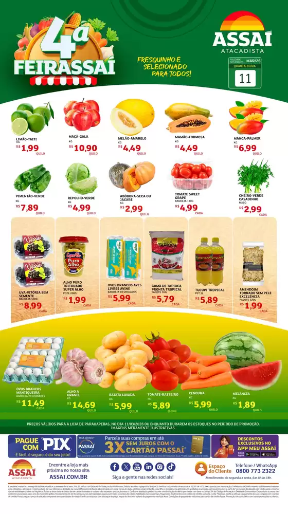 Catálogo Assaí Atacadista em Conselheiro Lafaiete | Encarte Assaí Atacadista 44845-64 | 2026-03-11T00:00:00.000Z - 2026-03-11T00:00:00.000Z
