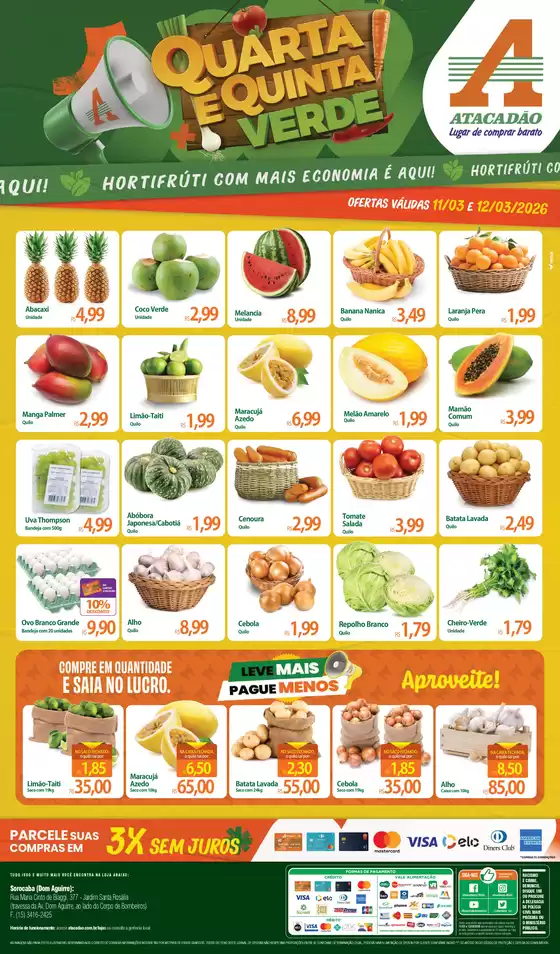 Catálogo Atacadão em Sorocaba | Atacadão - Hortifrúti | 2026-03-11T00:00:00.000Z - 2026-03-12T00:00:00.000Z