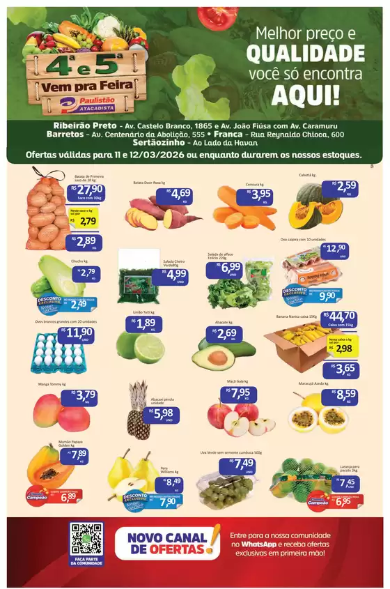 Catálogo Paulistão Atacadista em Sombrio | Ofertas especiais atraentes para todos | 2026-03-11T00:00:00.000Z - 2026-03-12T00:00:00.000Z