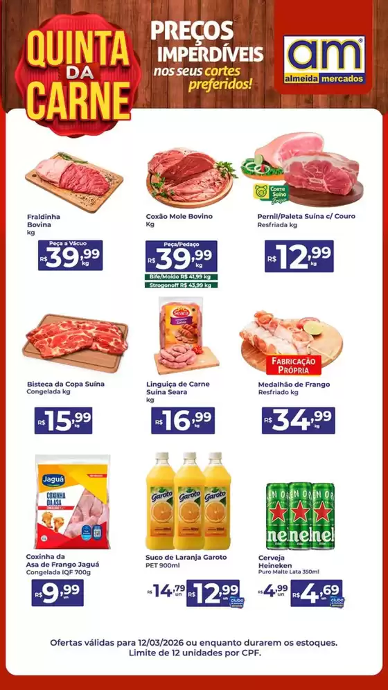 Catálogo Almeida Mercados em Guarabira | Quinta da Carne  | 2026-03-12T00:00:00.000Z - 2026-03-12T00:00:00.000Z