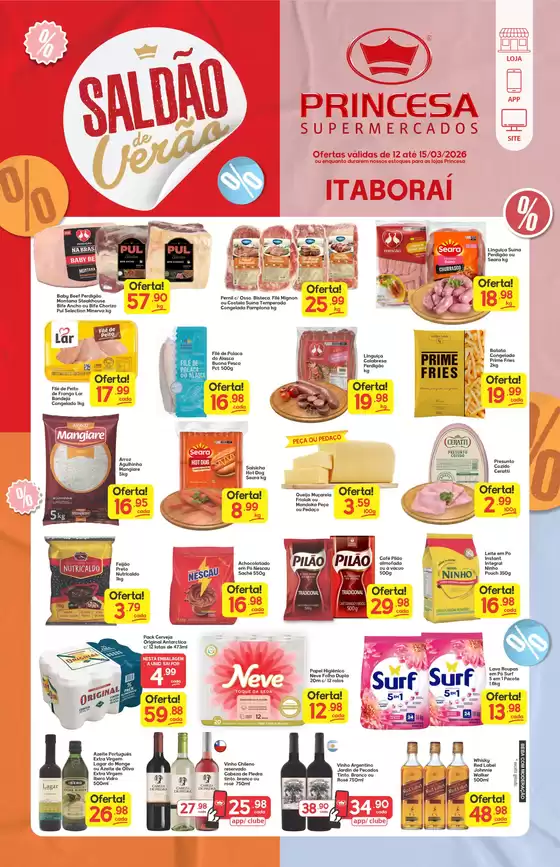 Catálogo Princesa Supermercados em São Paulo | Saldão de Verão Itaborai - 12 a 15-03 | 2026-03-12T00:00:00.000Z - 2026-03-16T00:00:00.000Z