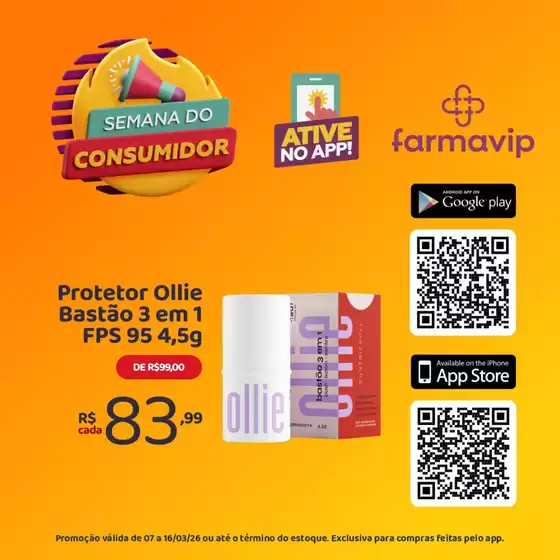 Catálogo Farmavip em Tietê | Ofertas especiais atraentes para todos | 2026-03-07T00:00:00.000Z - 2026-03-16T00:00:00.000Z