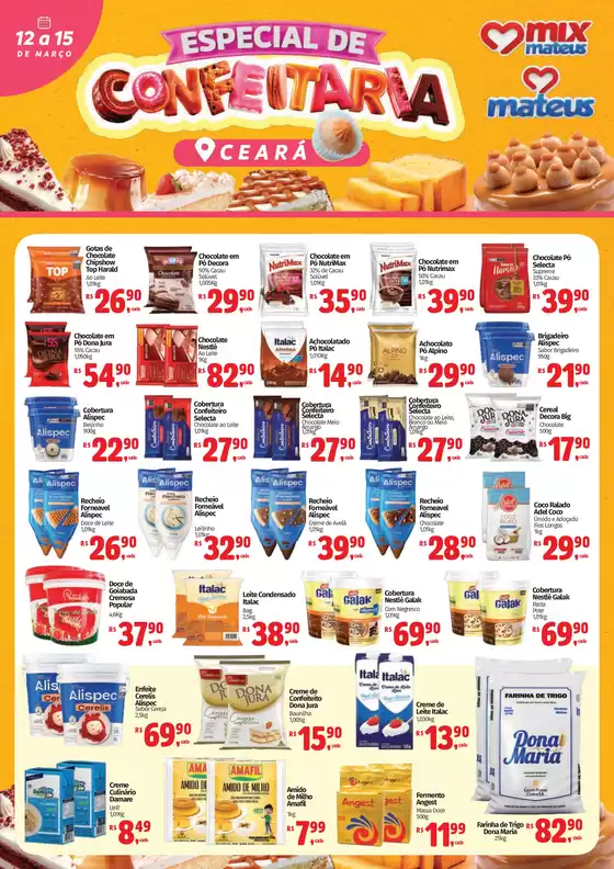 Catálogo Supermercados Mateus em Uberaba | Especial Confeitaria FOOD | 2026-03-12T00:00:00.000Z - 2026-03-15T00:00:00.000Z