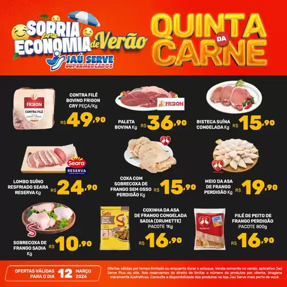 Catálogo Supermercados Jaù Serve em São José dos Campos | Quinta da Carne  | 2026-03-12T00:00:00.000Z - 2026-03-12T00:00:00.000Z