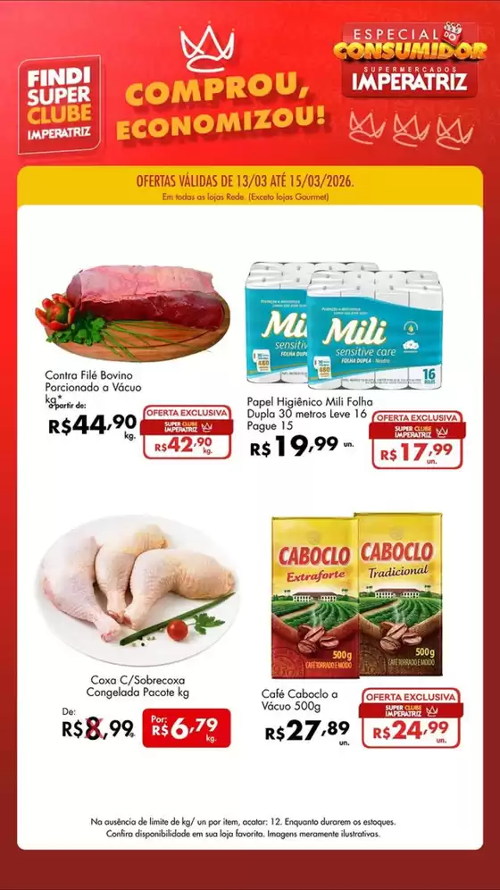 Catálogo Supermercados Imperatriz em Viçosa | COMPROU ECONOMIZOU | 2026-03-13T00:00:00.000Z - 2026-03-15T00:00:00.000Z