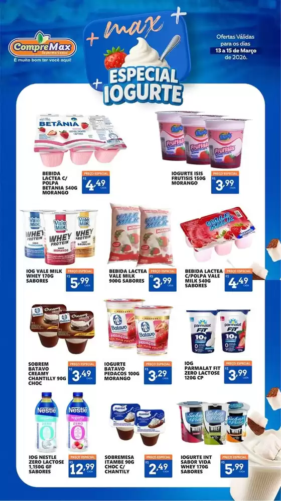 Catálogo CompreMax | Especial Iogurte | 2026-03-13T00:00:00.000Z - 2026-03-15T00:00:00.000Z