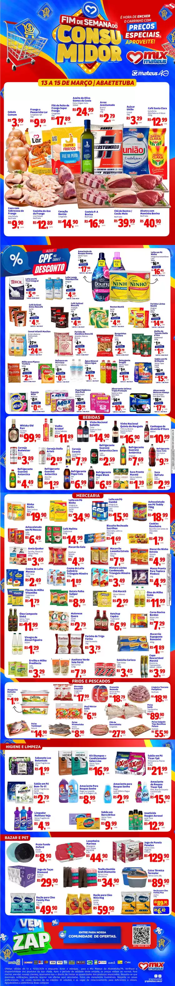 Catálogo Supermercados Mateus em São José do Rio Preto | Fds do Consumidor | 2026-03-13T00:00:00.000Z - 2026-03-15T00:00:00.000Z