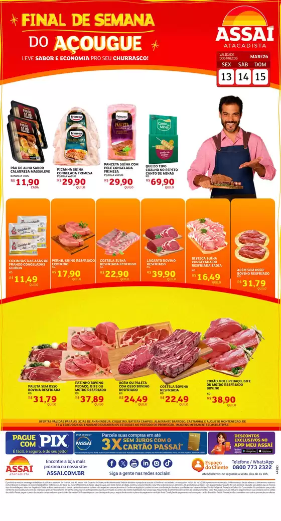 Catálogo Assaí Atacadista em São José do Rio Preto | Encarte Assaí Atacadista 44883-63 | 2026-03-13T00:00:00.000Z - 2026-03-15T00:00:00.000Z