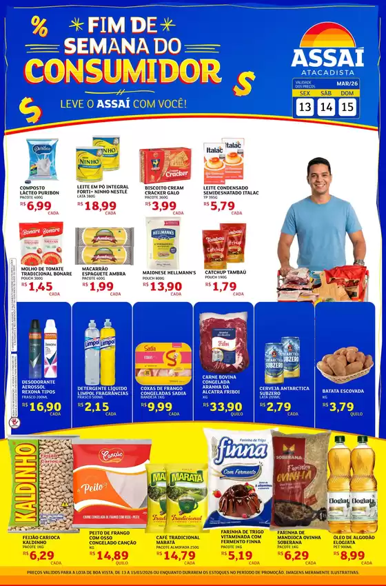 Catálogo Assaí Atacadista em São José do Rio Preto | Encarte Assaí Atacadista 44619-73 | 2026-03-13T00:00:00.000Z - 2026-03-15T00:00:00.000Z