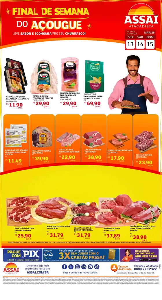 Catálogo Assaí Atacadista em Naviraí | Encarte Assaí Atacadista 44883-64 | 2026-03-13T00:00:00.000Z - 2026-03-15T00:00:00.000Z
