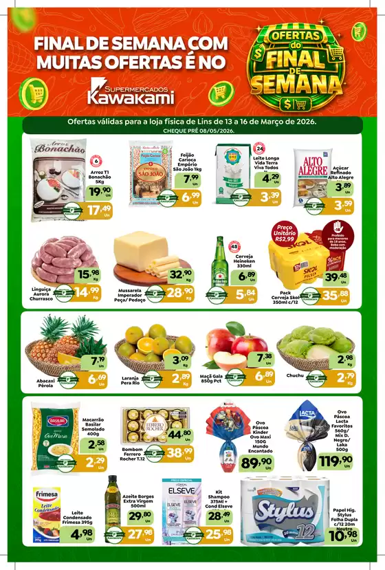 Catálogo Supermercados Kawakami em Guarulhos | Ofertas - Lins | 2026-03-13T00:00:00.000Z - 2026-03-16T00:00:00.000Z