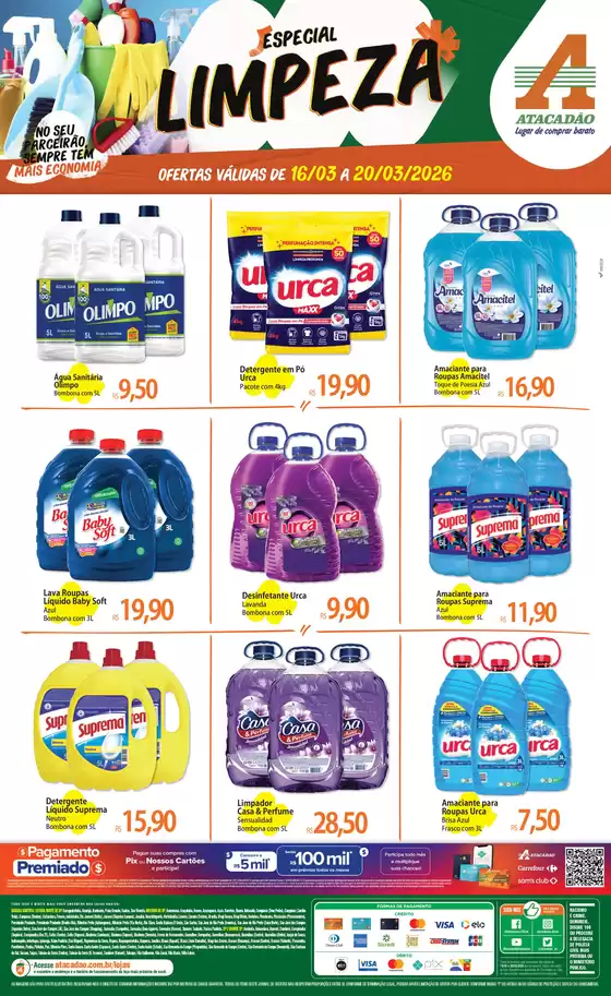 Catálogo Atacadão em Taboão da Serra | Atacadão - Limpeza | 2026-03-16T00:00:00.000Z - 2026-03-20T00:00:00.000Z