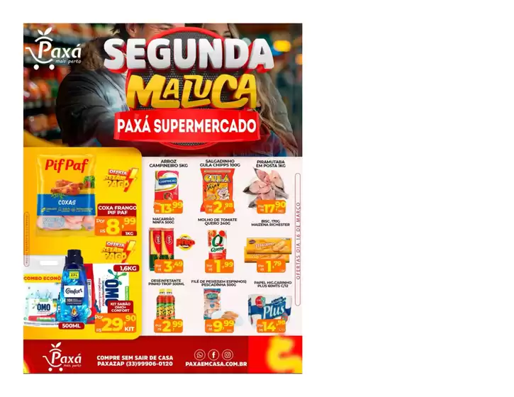 Catálogo Paxá Supermercados em Contagem | SEGUNDA MALUCA  | 2026-03-16T00:00:00.000Z - 2026-03-16T00:00:00.000Z