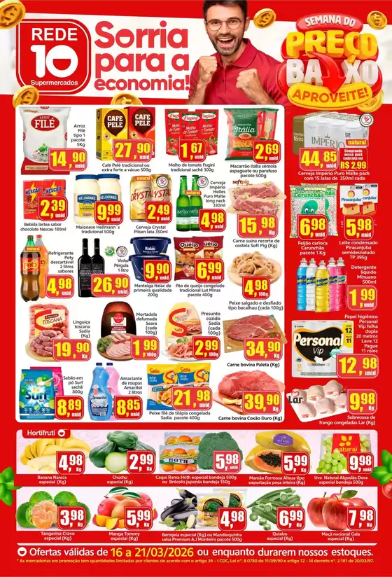 Catálogo Rede 10 em Contagem | Encarte Rede 10 | 2026-03-16T00:00:00.000Z - 2026-03-21T00:00:00.000Z