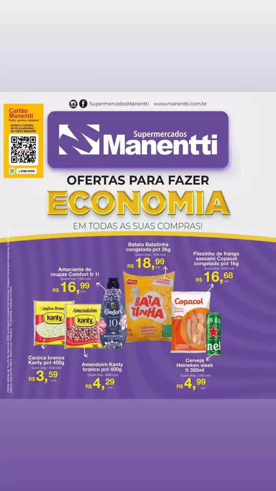 Catálogo Supermercados Manentti em Sete Lagoas | Ofertas Para Fazer Economia | 2026-03-17T00:00:00.000Z - 2026-03-31T00:00:00.000Z