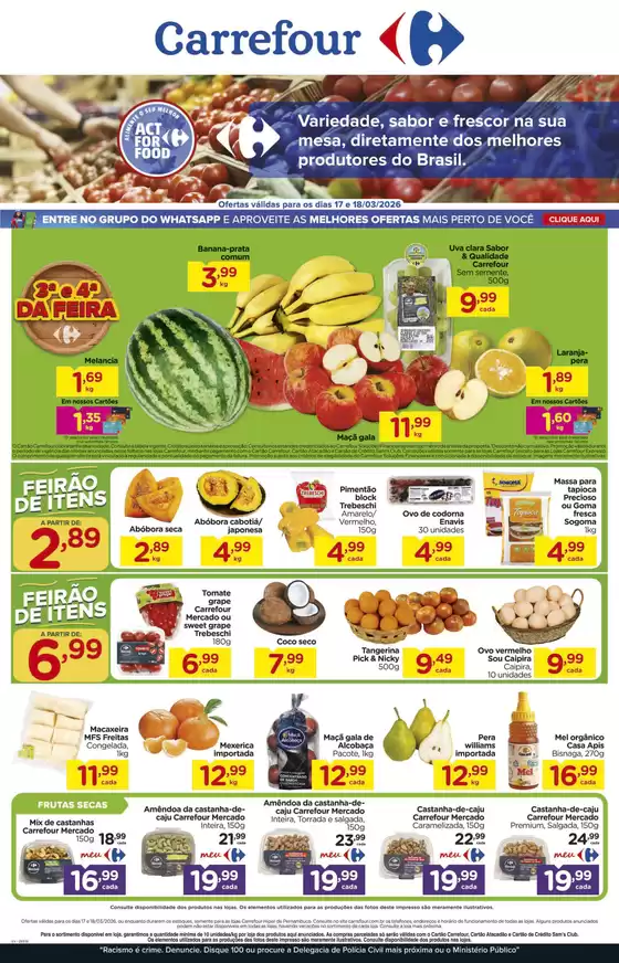 Catálogo Carrefour em Florianópolis | Ótima oferta para caçadores de pechinchas | 2026-03-17T00:00:00.000Z - 2026-03-18T00:00:00.000Z