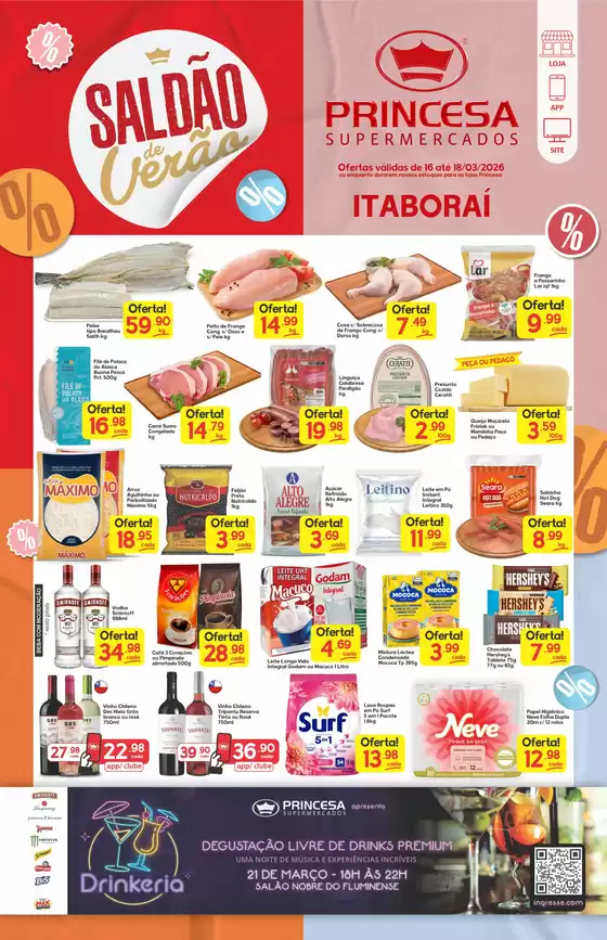 Catálogo Princesa Supermercados | Saldão de Verão Itaborai - 16 a 18/03 | 2026-03-16T00:00:00.000Z - 2026-03-19T00:00:00.000Z
