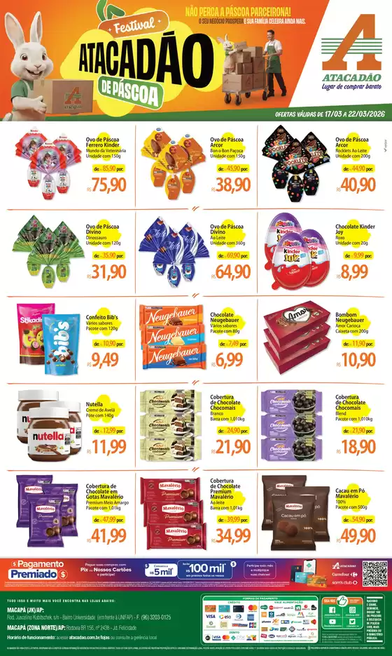 Catálogo Atacadão em Cravinhos | Atacadão - Páscoa | 2026-03-17T00:00:00.000Z - 2026-03-22T00:00:00.000Z
