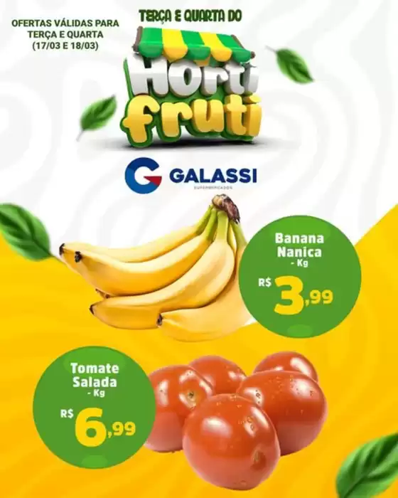 Catálogo Supermercados Galassi em Indaiatuba | Terça E Quarta HortiFruti | 2026-03-18T00:00:00.000Z - 2026-03-18T00:00:00.000Z