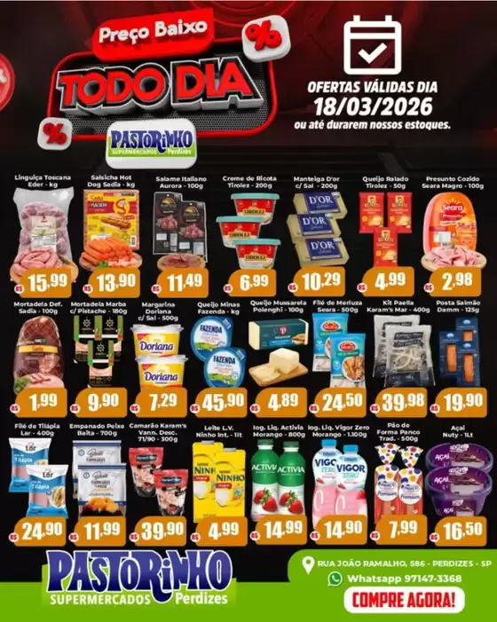 Catálogo Supermercado Pastorinho em Herculândia | Ofertas para caçadores de pechinchas | 2026-03-18T00:00:00.000Z - 2026-03-18T00:00:00.000Z