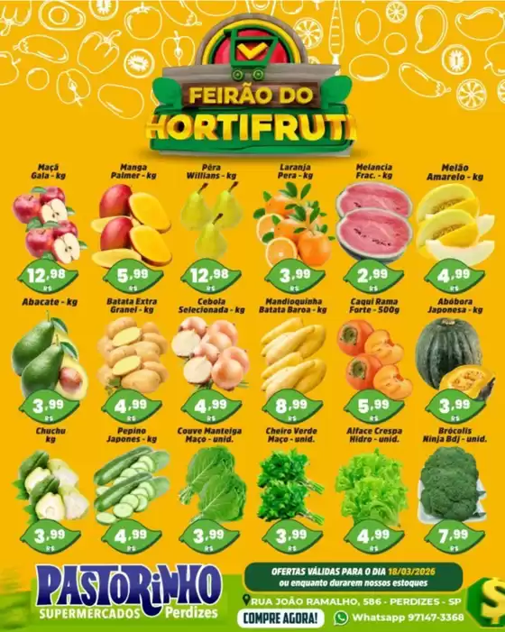 Catálogo Supermercado Pastorinho em Herculândia | Nossas melhores ofertas para você | 2026-03-18T00:00:00.000Z - 2026-03-18T00:00:00.000Z