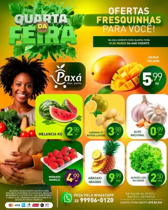 Catálogo Paxá Supermercados em Mirassol | Quarta da feira | 2026-03-18T00:00:00.000Z - 2026-03-18T00:00:00.000Z