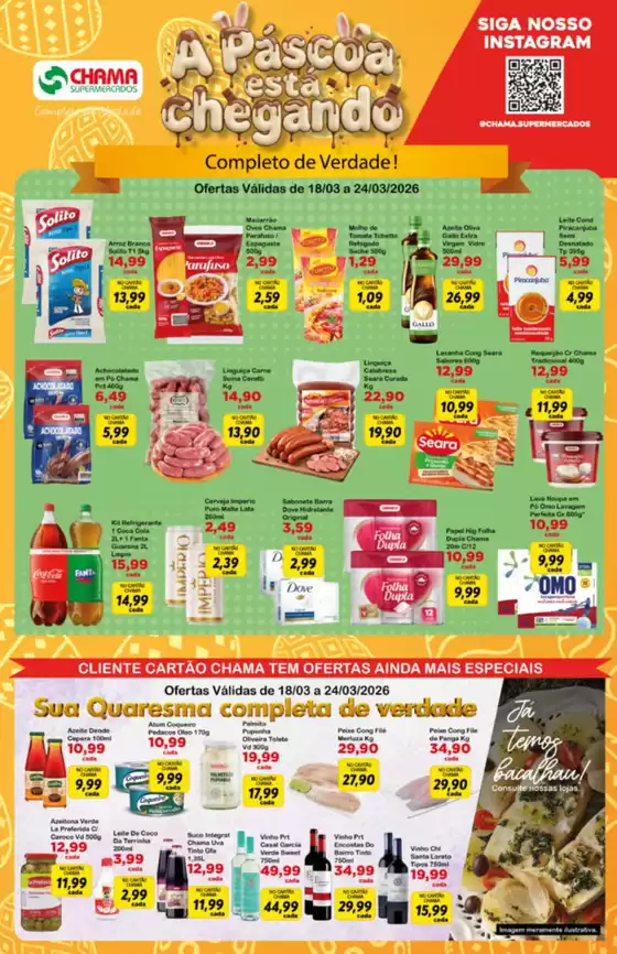 Catálogo Chama Supermercados em Jacutinga-Rio Grande do Sul | Páscoa  | 2026-03-18T00:00:00.000Z - 2026-03-24T00:00:00.000Z