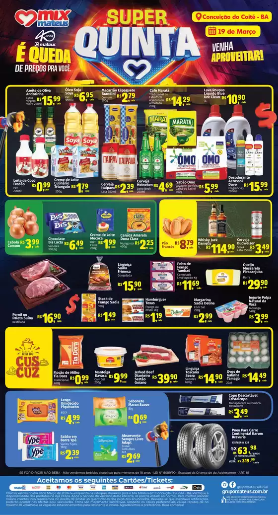 Catálogo Supermercados Mateus em Mogi das Cruzes | Super Quinta | 2026-03-19T00:00:00.000Z - 2026-03-19T00:00:00.000Z