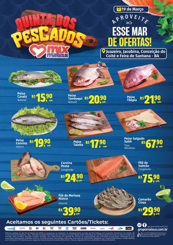 Catálogo Supermercados Mateus em Mogi das Cruzes | Quinta dos Pescados | 2026-03-19T00:00:00.000Z - 2026-03-19T00:00:00.000Z