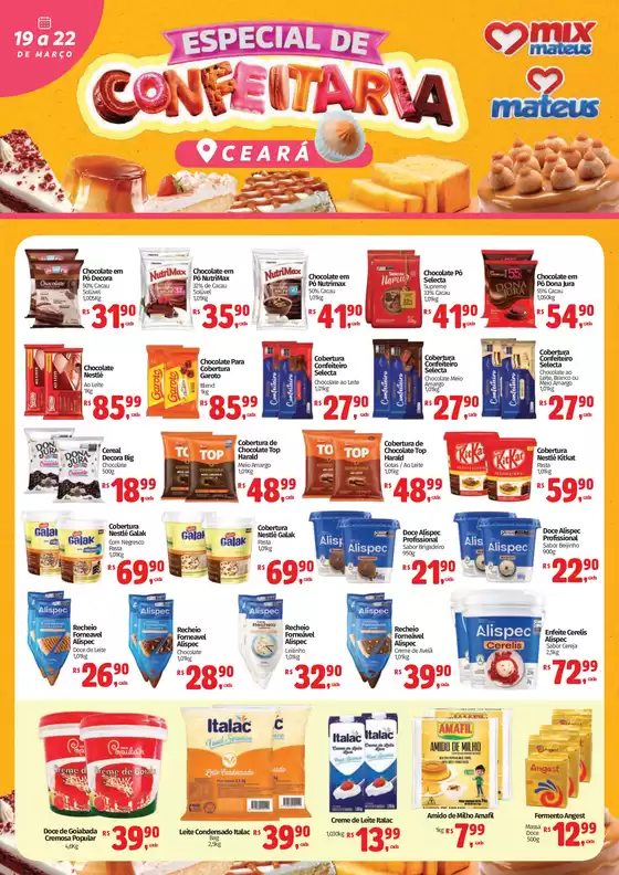 Catálogo Supermercados Mateus em Mogi das Cruzes | Especial Confeitaria FOOD | 2026-03-19T00:00:00.000Z - 2026-03-22T00:00:00.000Z