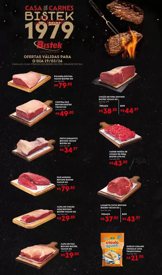 Catálogo Bistek Supermercados em São José dos Campos | Descontos e promoções | 2026-03-19T00:00:00.000Z - 2026-03-19T00:00:00.000Z