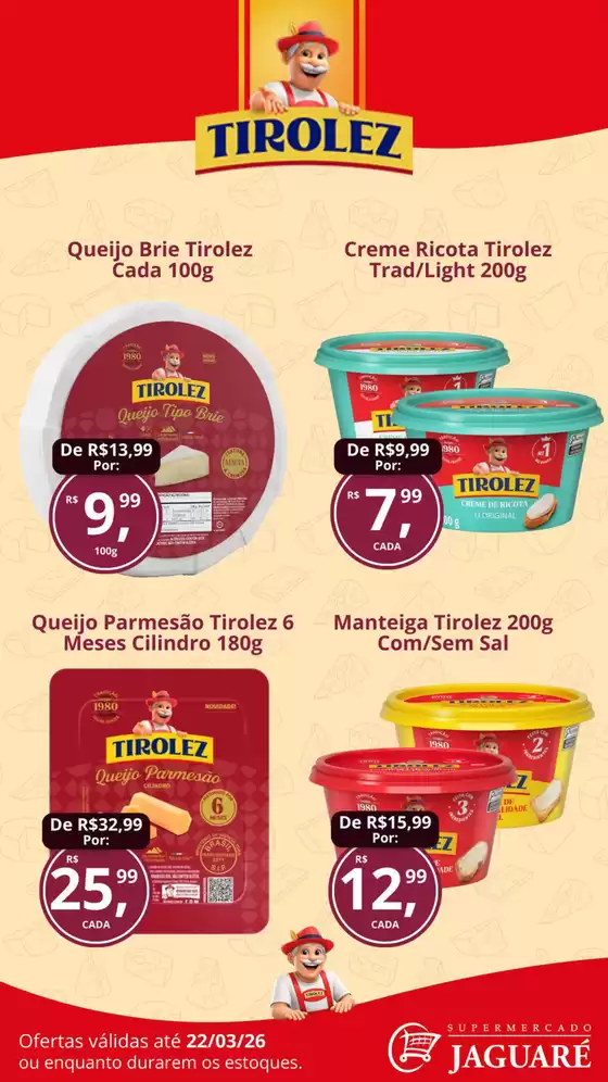 Catálogo Supermercado Jaguaré em Sarzedo | Ofertas  | 2026-03-19T00:00:00.000Z - 2026-03-22T00:00:00.000Z