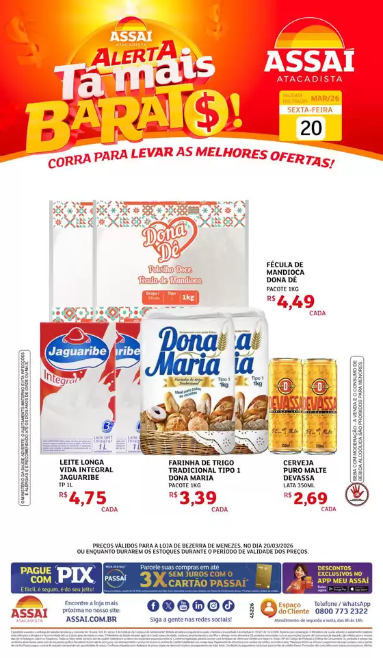 Catálogo Assaí Atacadista em Fortaleza | Encarte Assaí Atacadista 45226-869 | 2026-03-20T00:00:00.000Z - 2026-03-20T00:00:00.000Z