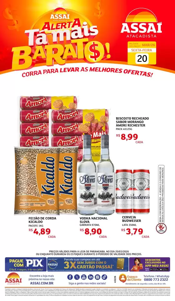 Catálogo Assaí Atacadista em Fortaleza | Encarte Assaí Atacadista 45226-872 | 2026-03-20T00:00:00.000Z - 2026-03-20T00:00:00.000Z