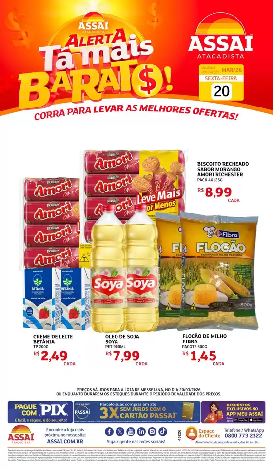 Catálogo Assaí Atacadista em Fortaleza | Encarte Assaí Atacadista 45226-877 | 2026-03-20T00:00:00.000Z - 2026-03-20T00:00:00.000Z