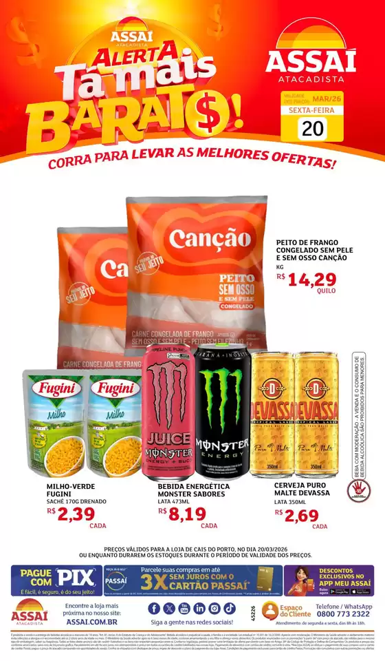 Catálogo Assaí Atacadista em Fortaleza | Encarte Assaí Atacadista 45226-883 | 2026-03-20T00:00:00.000Z - 2026-03-20T00:00:00.000Z