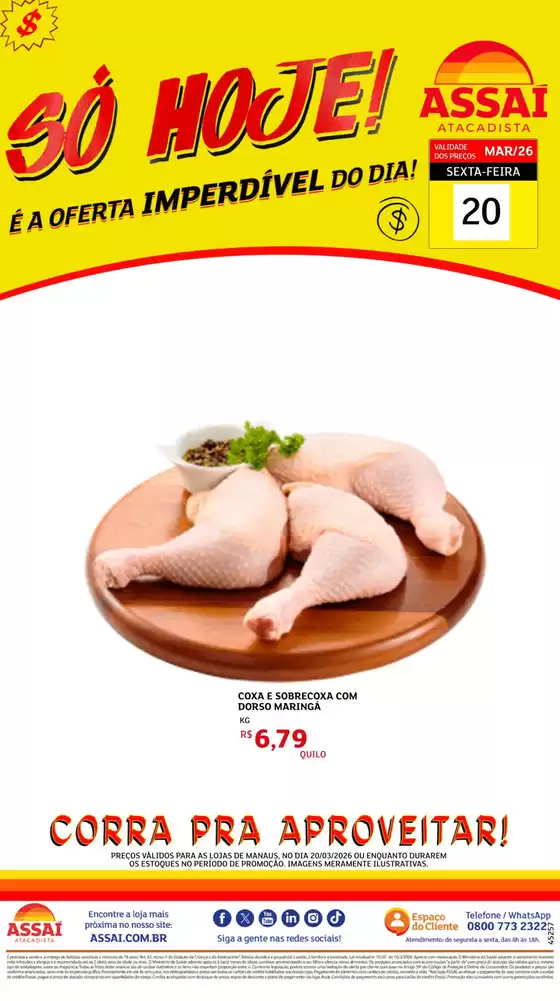 Catálogo Assaí Atacadista em Marabá | Encarte Assaí Atacadista 45257-74 | 2026-03-20T00:00:00.000Z - 2026-03-20T00:00:00.000Z