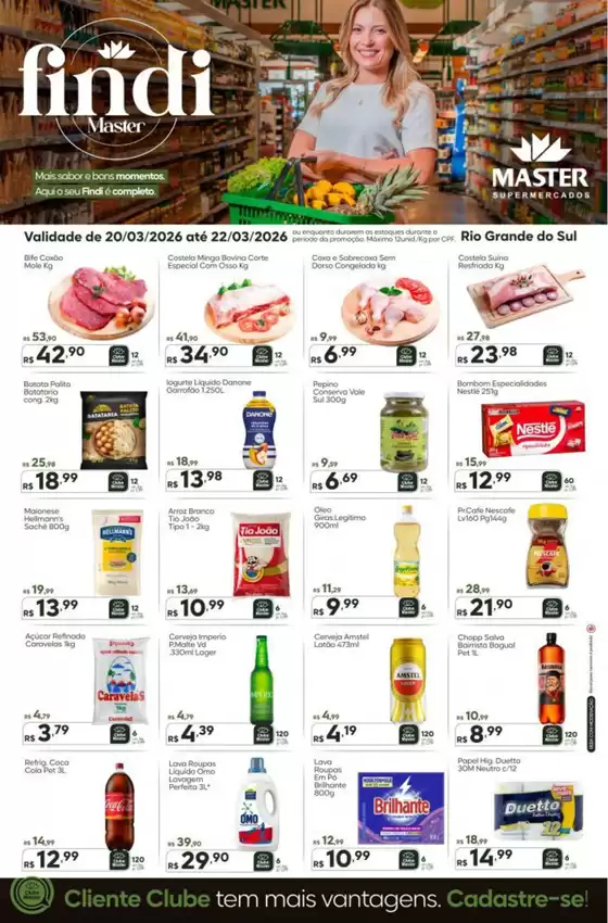 Catálogo Master Supermercados em São Jerônimo | Final de semana RS | 2026-03-20T00:00:00.000Z - 2026-03-22T00:00:00.000Z