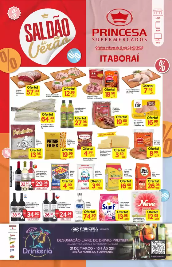 Catálogo Princesa Supermercados | Saldão de Verão! Itaborai - 19 a 22/03 | 2026-03-20T00:00:00.000Z - 2026-03-23T00:00:00.000Z