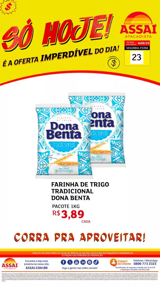Catálogo Assaí Atacadista em Montes Claros | Encarte Assaí Atacadista 45286-226 | 2026-03-23T00:00:00.000Z - 2026-03-23T00:00:00.000Z
